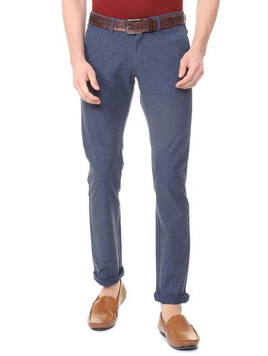 navy blue cotton blend chinos - 15727718 - Very Small Image - 1
