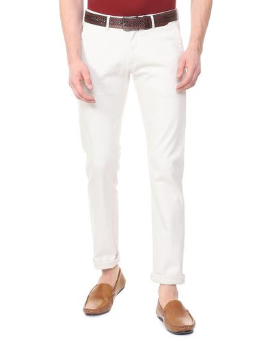 white cotton blend chinos - 15727719 - Very Small Image - 1