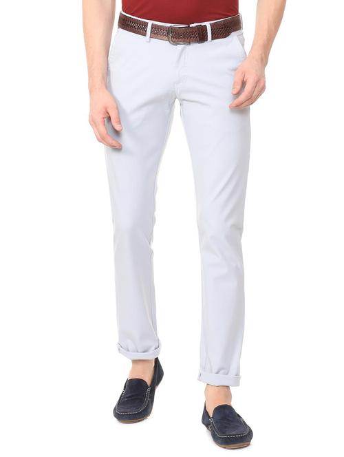 white cotton blend chinos - 15727720 - Standard Image - 1