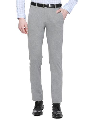 grey polyester blend flat front formal trouser - 15727729 - Very Small Image - 1