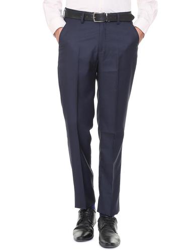 blue polyester blend flat front formal trouser - 15727730 - Very Small Image - 1