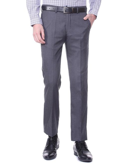 grey terry rayon flat front formal trouser - 15727747 - Standard Image - 1