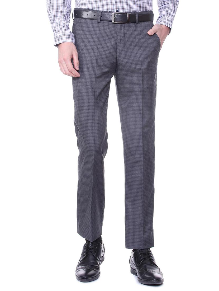 grey terry rayon flat front formal trouser - 15727747 - Zoom Image - 1