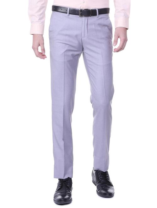 blue terry rayon flat front formal trouser - 15727748 - Standard Image - 1