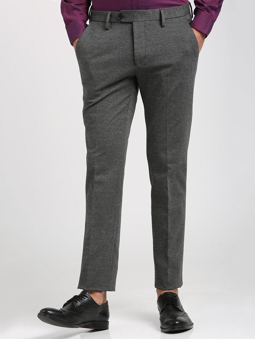 grey polyester blend pleated formal trouser - 15727810 - Zoom Image - 1