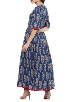 flared printed kurta - 15727811 - Standard Image - 3