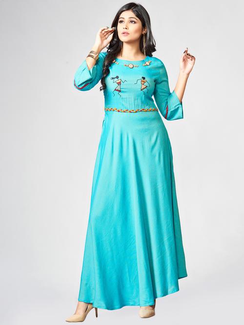 Embroidered A-line dress - 15727817 - Standard Image - 1