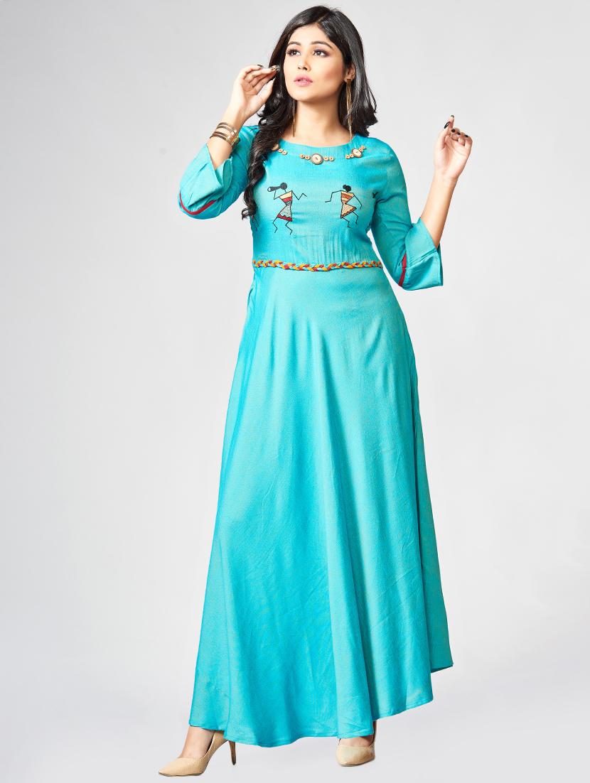 Embroidered A-line dress - 15727817 - Zoom Image - 1