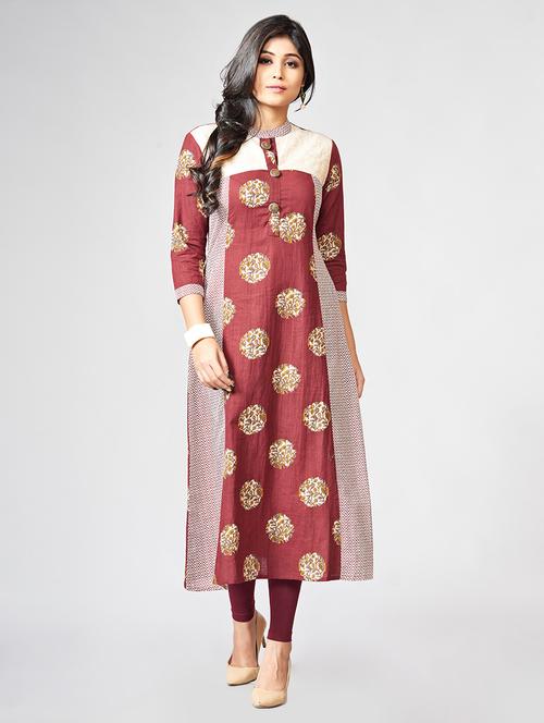 Print a-line kurta - 15727820 - Standard Image - 1