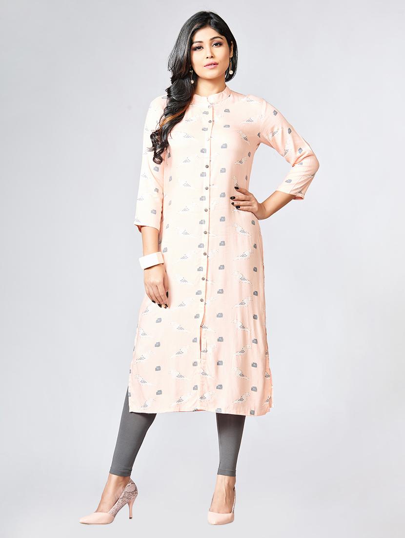 Printed straight kurta - 15727822 - Zoom Image - 1