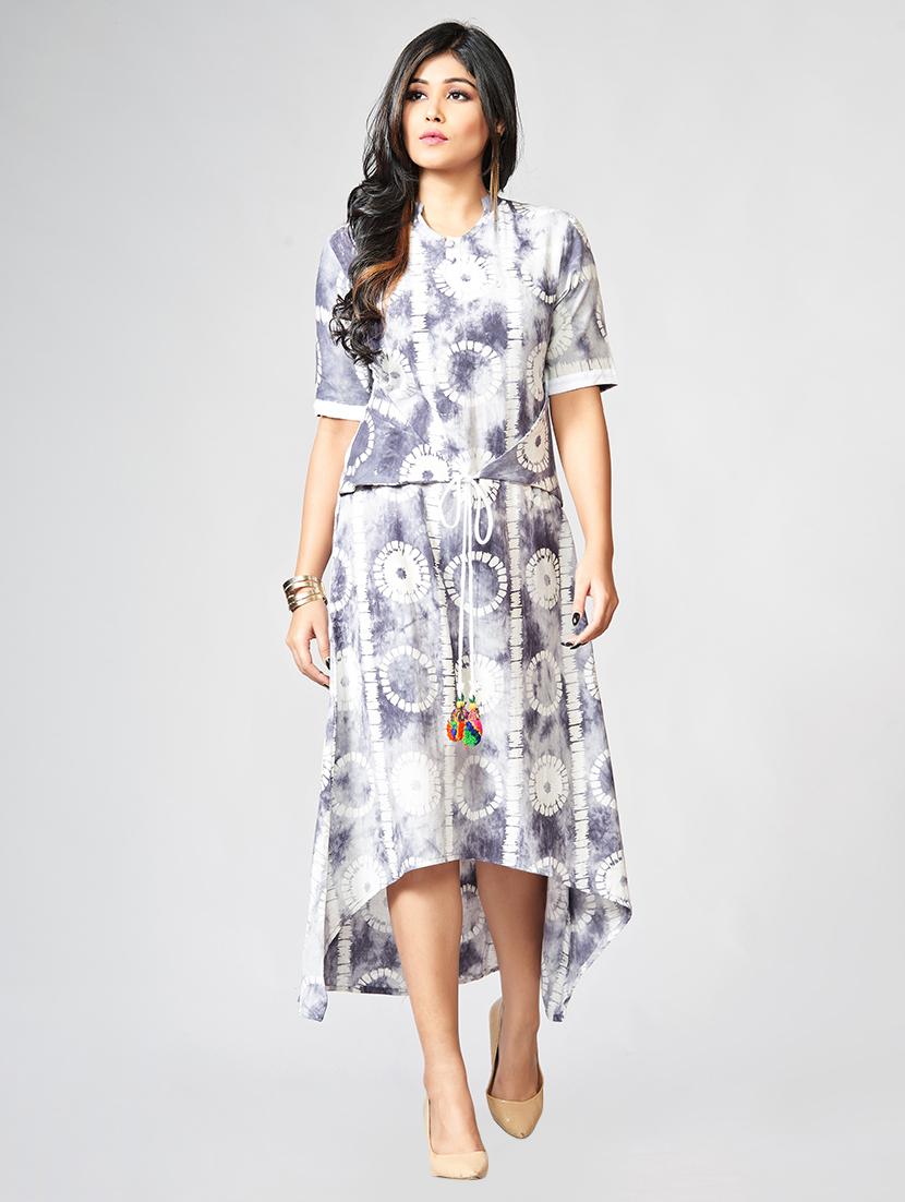 Printed a-line ethnic dress - 15727826 - Zoom Image - 1