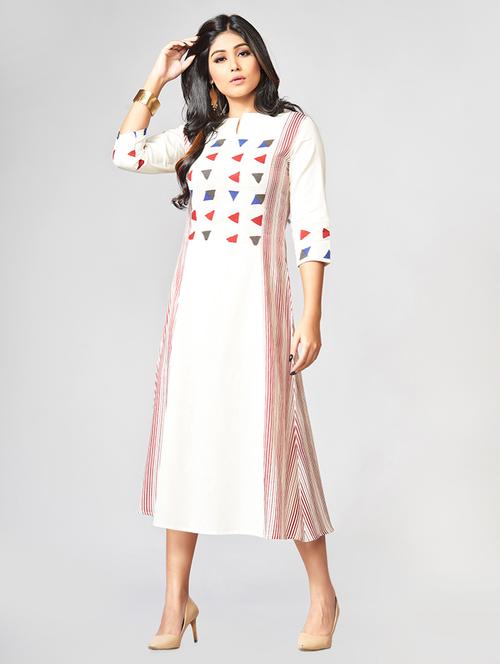 A-line printed dress - 15727828 - Standard Image - 1