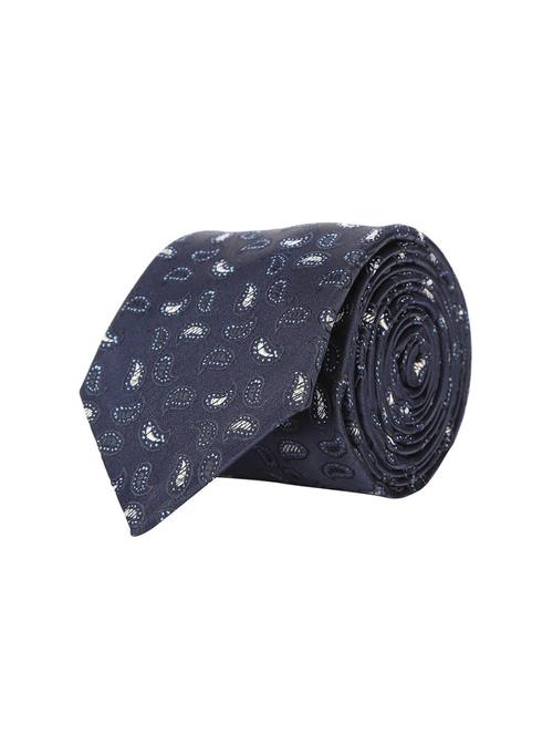 navy silk tie - 15727869 - Standard Image - 1