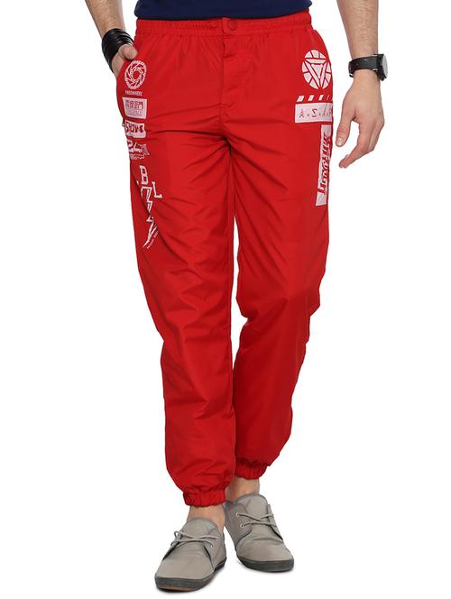 red polyester joggers - 15728231 - Standard Image - 1