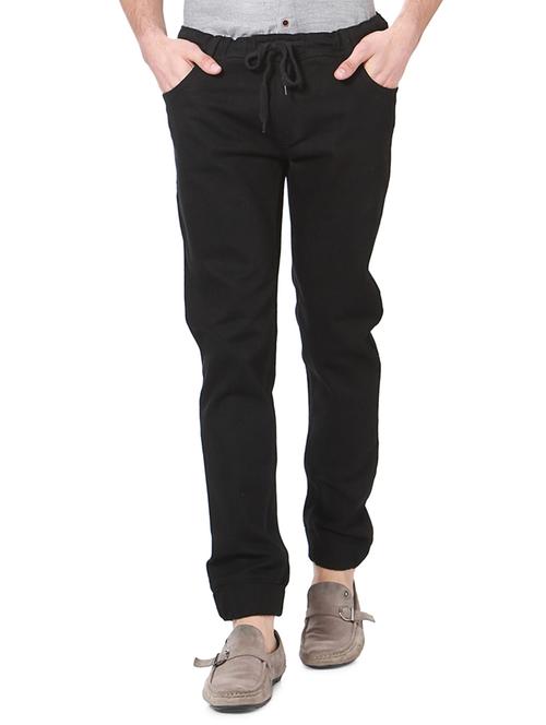 black cotton joggers - 15728232 - Standard Image - 1