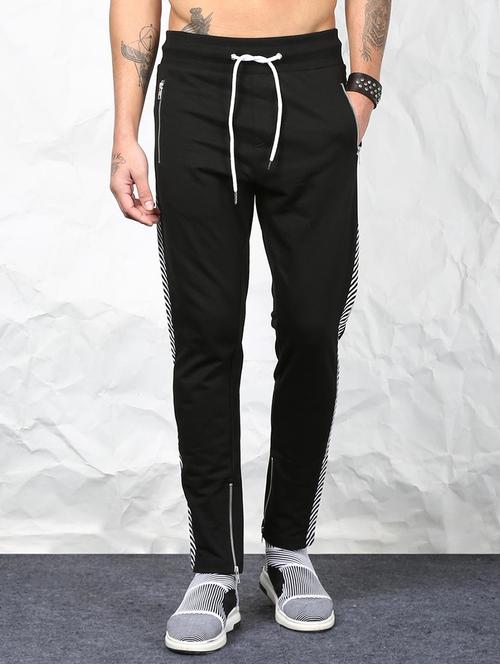 black cotton full length track pant - 15728238 - Very Small Image - 1