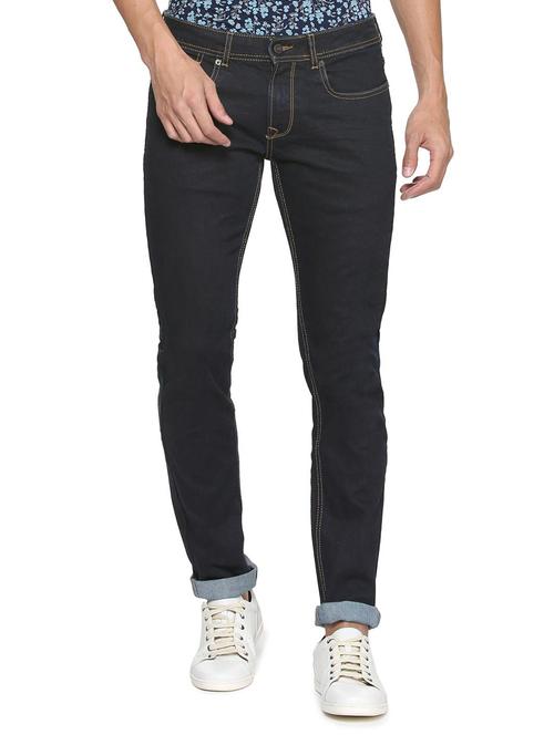blue cotton blend plain jeans - 15728246 - Standard Image - 1