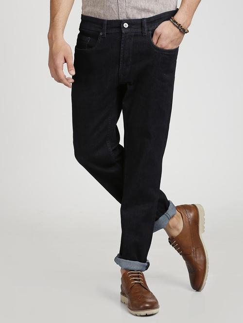blue cotton blend plain jeans - 15728250 - Standard Image - 1