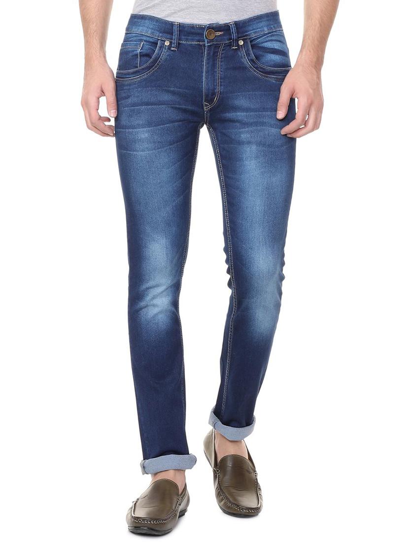 blue cotton washed jeans - 15728255 - Zoom Image - 1