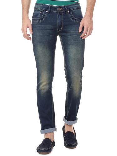 blue cotton washed jeans - 15728256 - Very Small Image - 1