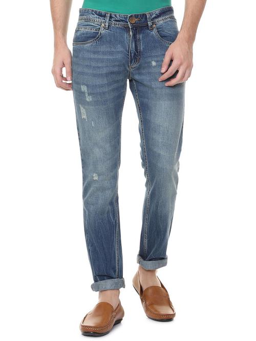 blue cotton ripped jeans - 15728257 - Standard Image - 1