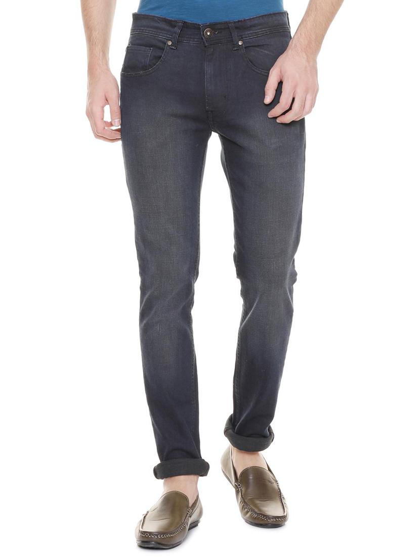 grey cotton blend washed jeans - 15728259 - Zoom Image - 1