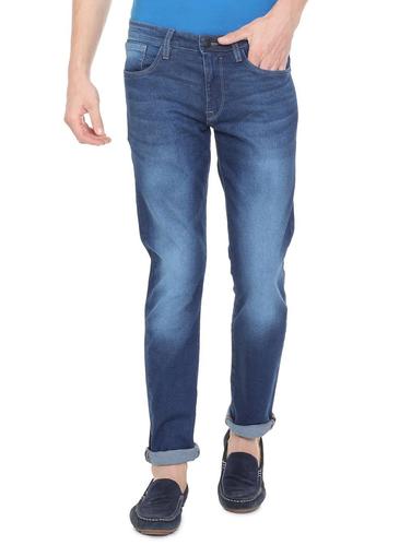 blue cotton blend washed jeans - 15728266 - Very Small Image - 1