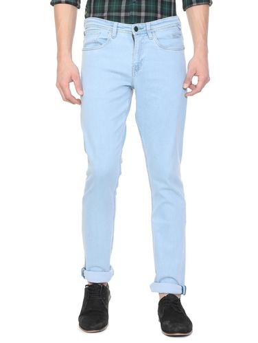blue cotton blend plain jeans - 15728268 - Very Small Image - 1