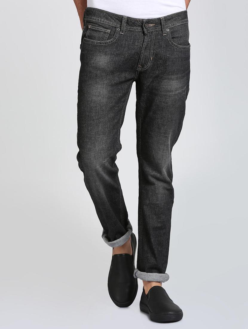 grey cotton blend washed jeans - 15728272 - Zoom Image - 1