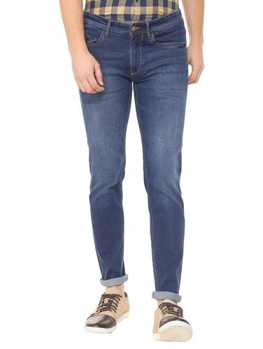 blue cotton blend washed jeans - 15728289 - Very Small Image - 1