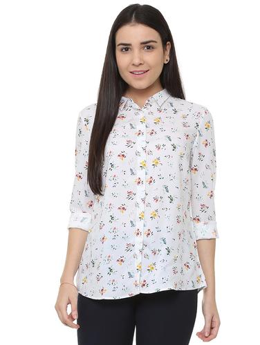 pleated back floral shirt - 15728379 - Very Small Image - 1