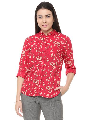 turn-up sleeve printed shirt - 15728382 - Very Small Image - 1