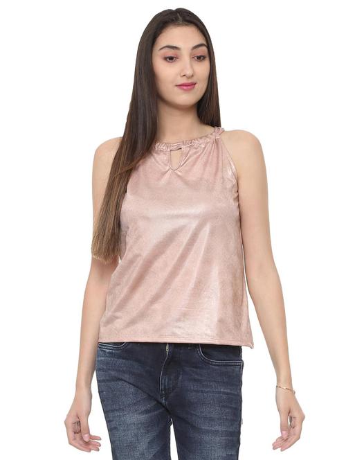 keyhole detail sleeveless top - 15728401 - Standard Image - 1