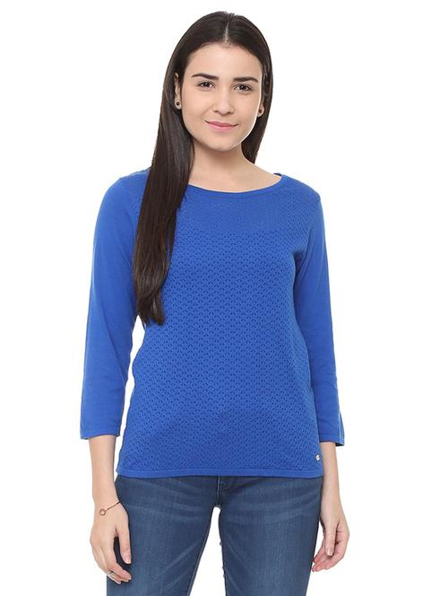 round neck knitted top - 15728427 - Very Small Image - 1