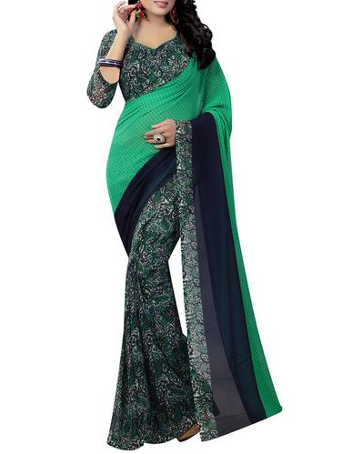 paisley half & half saree with blouse - 15728461 - Very Small Image - 1