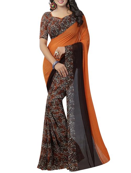paisley half & half saree with blouse - 15728462 - Standard Image - 1