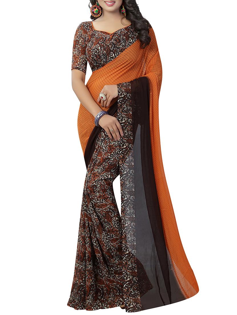 paisley half & half saree with blouse - 15728462 - Zoom Image - 1