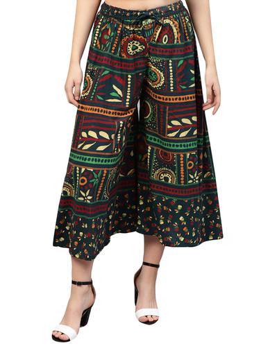 Printed flared palazzo - 15728465 - Very Small Image - 1