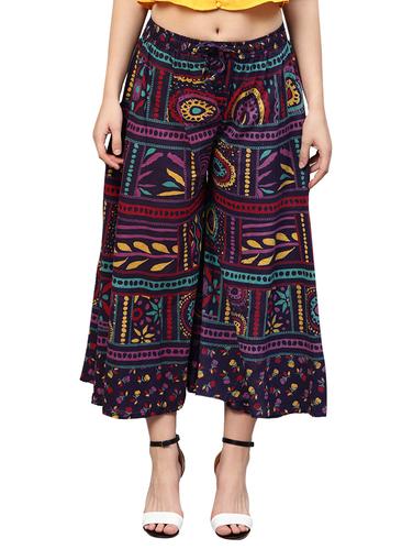 Printed flared palazzo - 15728466 - Very Small Image - 1