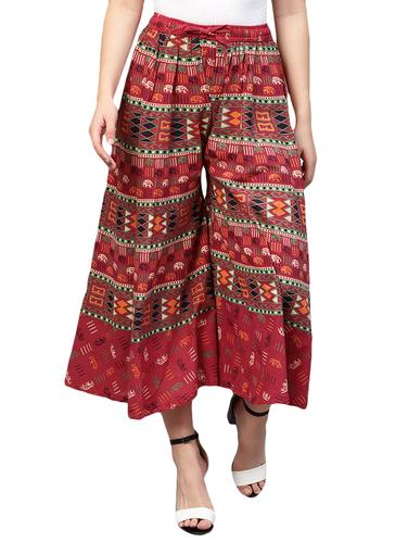 Printed flared palazzo - 15728469 - Very Small Image - 1