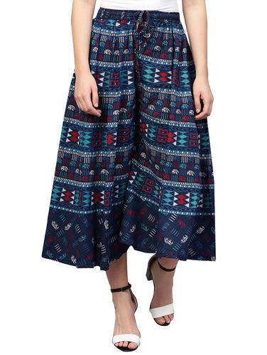 Printed flared palazzo - 15728471 - Very Small Image - 1