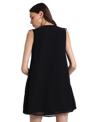 pleat detail a-line dress - 15728524 - Standard Image - 3