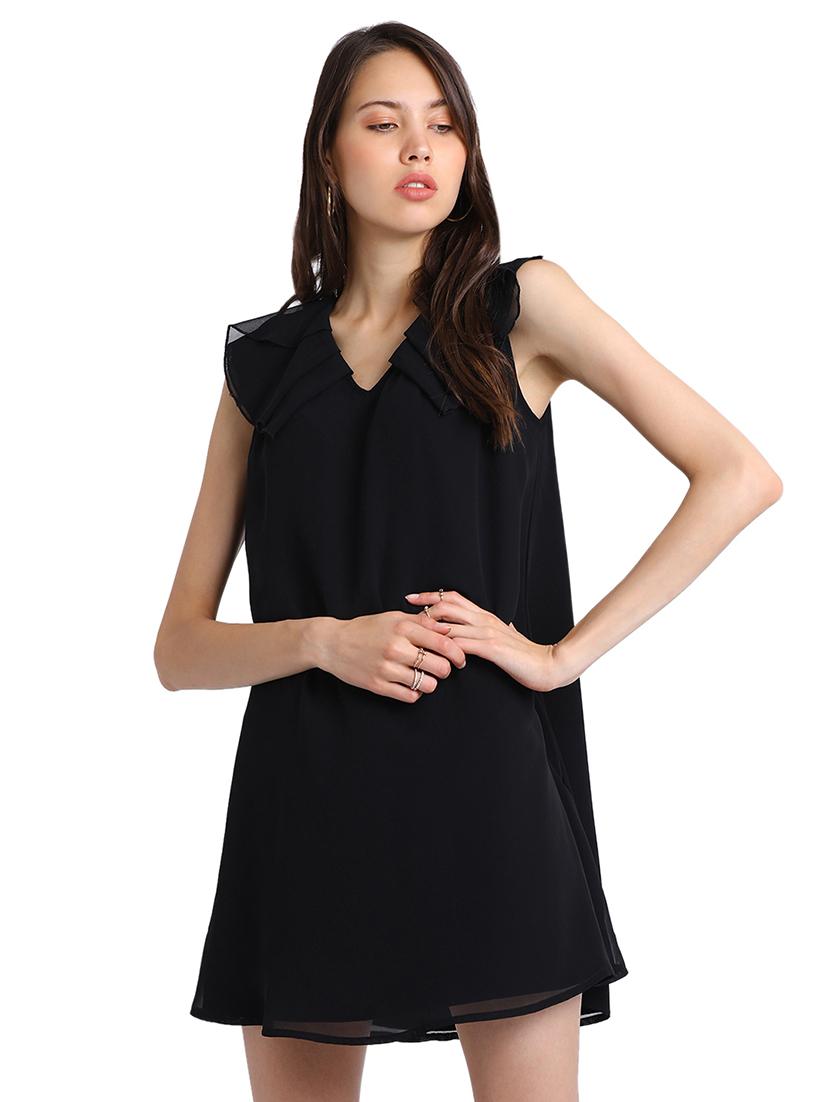 pleat detail a-line dress - 15728524 - Zoom Image - 1