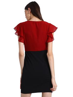 ruffled sleeved sheath dress - 15728525 - Standard Image - 3