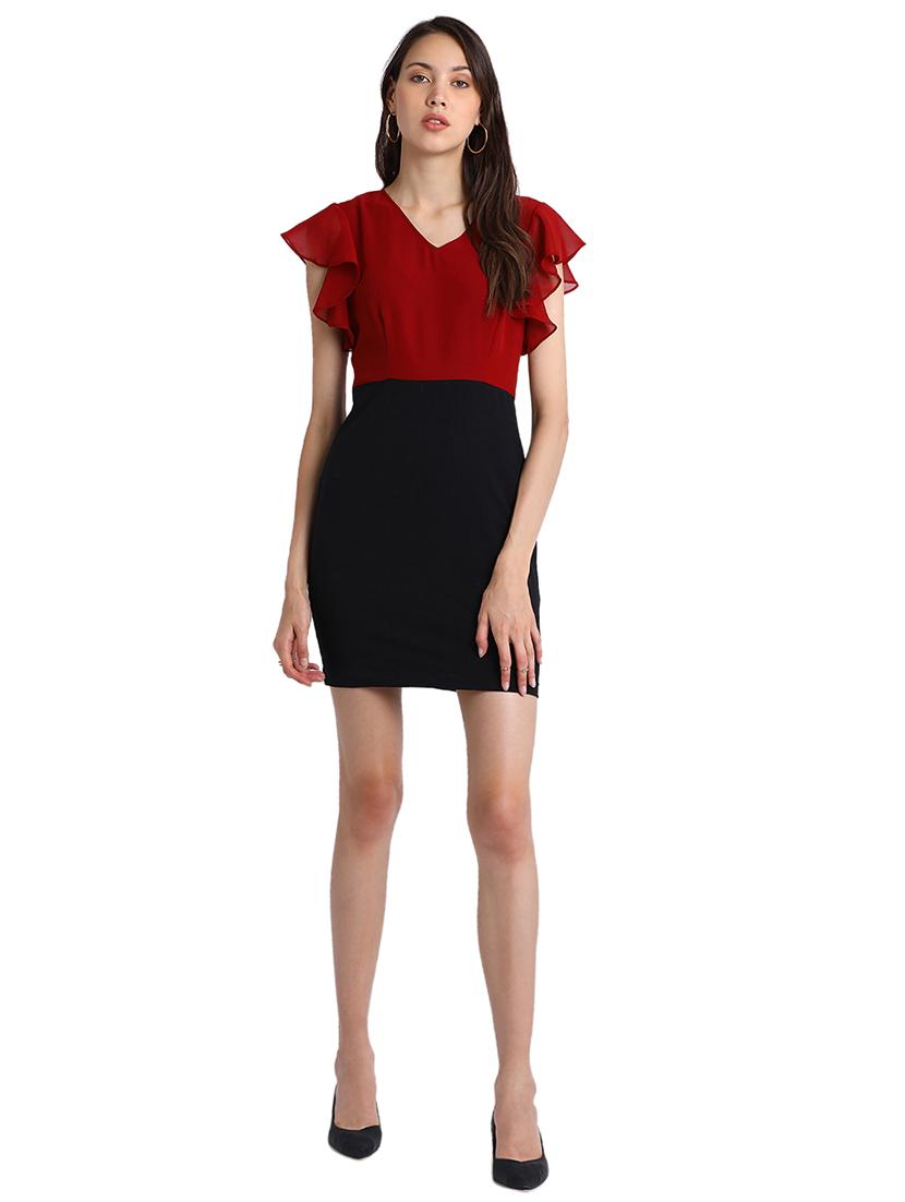 ruffled sleeved sheath dress - 15728525 - Zoom Image - 4