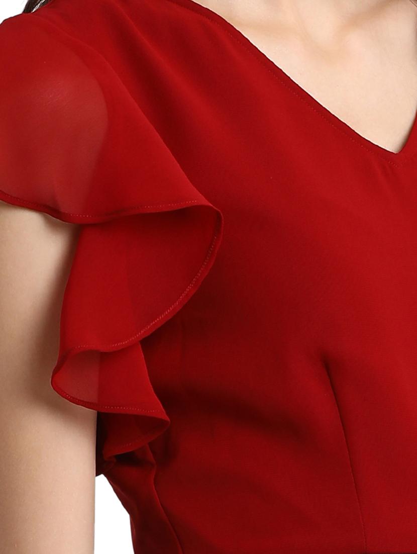 ruffled sleeved sheath dress - 15728525 - Zoom Image - 5