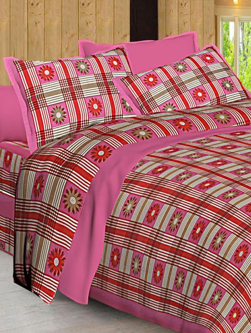 Jaipuri Print Cotton Double Bedsheet with Set of 2 Pillow Covers - 15728773 - Standard Image - 1