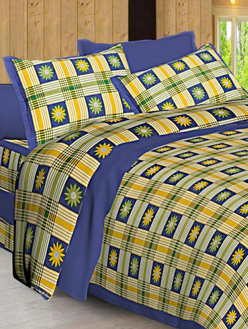 Jaipuri Print Cotton Double Bedsheet with Set of 2 Pillow Covers - 15728774 - Standard Image - 1