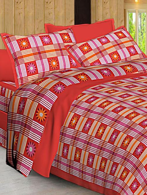 Jaipuri Print Cotton Double Bedsheet with Set of 2 Pillow Covers - 15728776 - Standard Image - 1