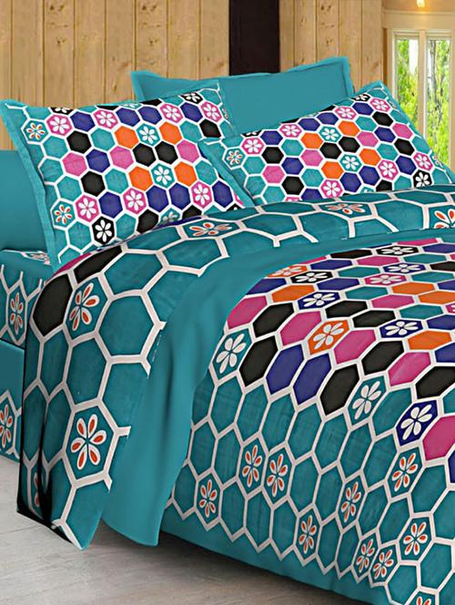 Jaipuri Print Cotton Double Bedsheet with Set of 2 Pillow Covers - 15728778 - Standard Image - 1